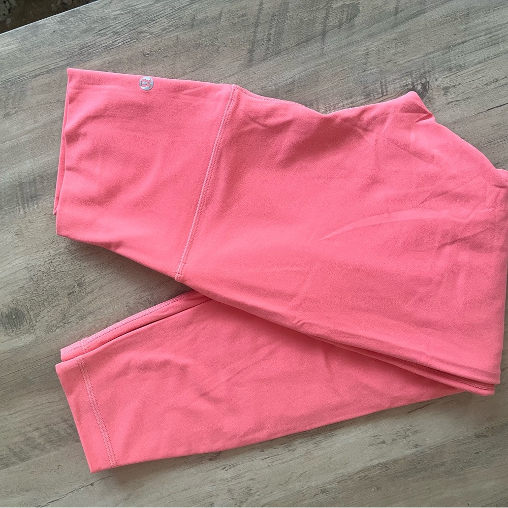 lululemon align legging 25 inch, coral, double lined